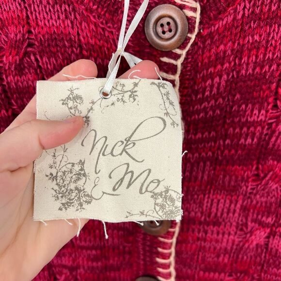 Anthropologie Nick & Mo Red Sweater Dress with Buttons S NWT - Picture 4 of 7